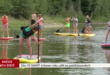 Račice: Žáci ZŠ SMART si konec roku užili na paddleboardech