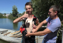 PÍŠŤANY: Klienti Chráněného bydlení CSP Litoměřice se potápěli na jezeře