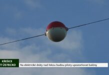 KŘEŠICE: Na elektrické dráty nad řekou budou piloty upozorňovat balóny