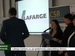 ČÍŽKOVICE: Lafarge Cement, a.s. je společensky odpovědnou firmou