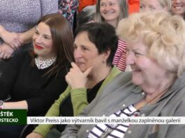 ÚŠTĚK: Viktor Preiss jako výtvarník bavil s manželkou zaplněnou galerii