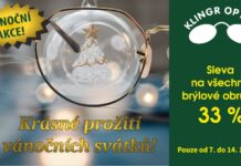 Vánoční sleva 33 % na obroučky v Optice Klingr Litoměřice! (reklama)